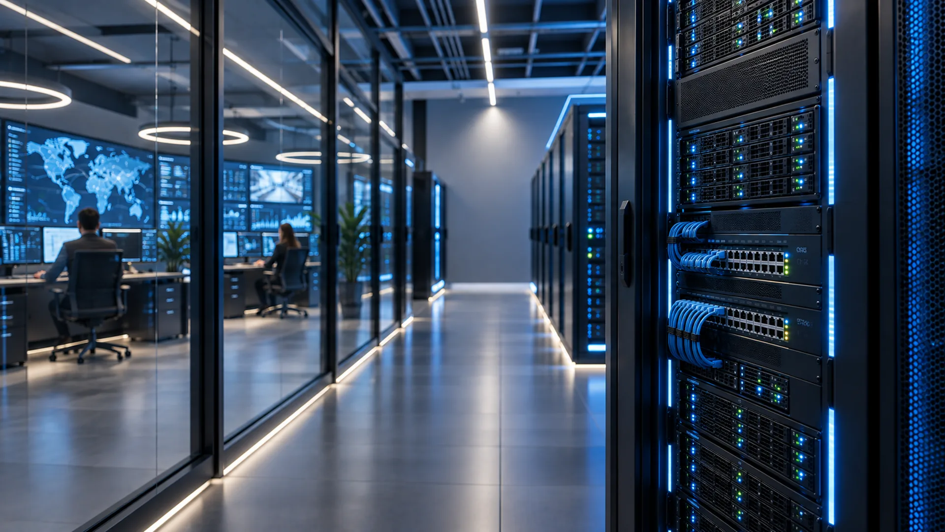 Meldkamer: operator achter videowall
